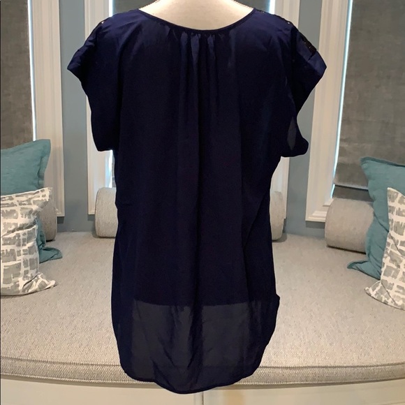 Maternity, Momo, Navy Blue and Black Blouse, Large - Picture 4 of 6